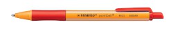 Kugelschreiber STABILO® pointball®, Druckmechanik, 0,5 mm, rot