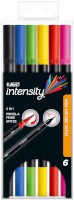 Fasermaler BIC® Intensity® Dual Brush, 6 Farben sortiert