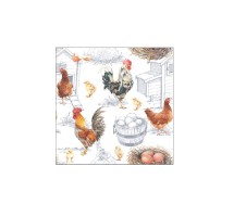 Serviette "Chicken Farm" 25 x 25 cm 20er Packung