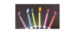 Geburtstagskerzen mit farbiger Flamme 12 Stück mehrfabig