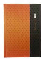Notizbuch Diorama orange, DIN A6, kariert, Kladde mit: 80 Blatt
