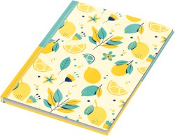 Kladde / Notizbuch "Fresh Lemons", DIN A5, kariert, 96 Blatt