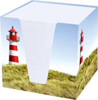 Notizklotz "Leuchtturm", 70 g/qm, 92 x 92 x 92 mm, weiß, 900 Blatt
