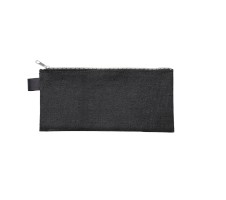 Reißverschlusstasche/Banktasche Office, Stoff, schwarz, DIN lg., 220 x 110 mm