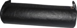 Schlamperrolle Leder 6 cm schwarz