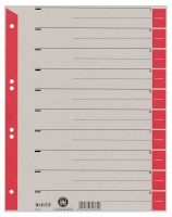 Trennblatt, A4, Karton, farbig bedruckt, rot