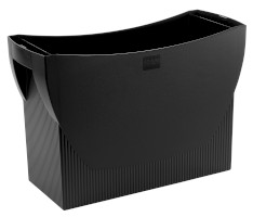 Hängemappenbox SWING, für 20 Hängemappen, integrierter Köcher, schwarz