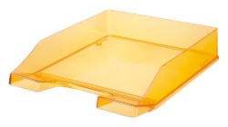 Briefablage KLASSIK, DIN A4/C4, transparent-orange, stapelbar, stabil