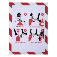 Magnethülle für Sicherheitskennzeichnung A4 weiß/rot, Tafelgröße: 230 x 320 mm, für: DIN A4