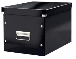 Archivbox Click & Store Cube, L, Hartpappe, schwarz