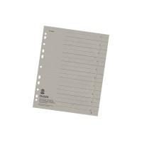 Trennblatt, RC-Kraftkarton, DIN A4, 230 g/qm, mit Organisationsaufdruck, grau, 100 Stück