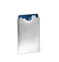 Kreditkartenhülle RFID SECURE, Greifausschnitt vorhanden, metallic silber