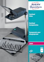Overhead-Folien für S/W-Laser-Drucker, S/W-Kopierer transparent, Ausführung: beschichtet, stapelverarbeitbar