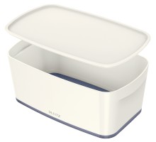 Aufbewahrungsbox MyBox, Klein, A5, mit Deckel, ABS, weiß/grau