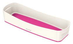 Aufbewahrungsschale MyBox, länglich, ABS, weiß/pink