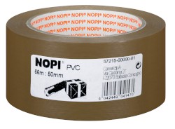 Verpackungsklebeband (Packhilfsmittel) Nopi® Pack PVC, 66 m x 50 mm, braun
