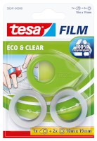 tesa® Mini Abroller, 10 m x 19 mm, grün, inkl. 2 Rollen tesafilm Eco & Clear