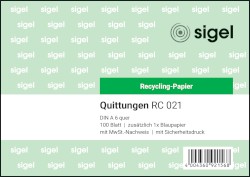 Quittung A6 100 Blatt Recycling mit MwSt-Nachweis