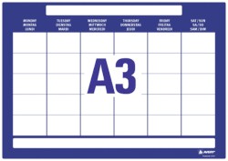 Whiteboardfolie Ausführung: Wochenkalender Format: DIN A3
