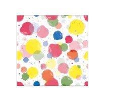 Serviette "Splash Dots Mix" 33 x 33 cm 20er Packung