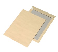 Papprückwandtaschen C4, Natron braun, Papier: 130 g/qm, Klebung: haftklebend, ohne Fenster