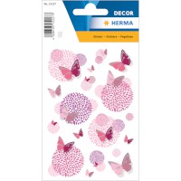 Sticker DECOR Schmetterlingsblume, Silberprägung