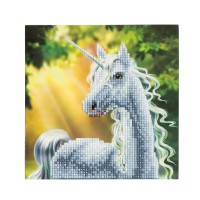 Crystal Art Karte "Sunshine Unicorn" 18x18 cm