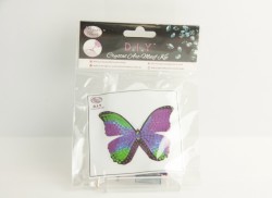 Crytal Art Sticker "Disco Butterfly" 9x9 cm