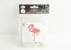 Crytal Art Sticker "Flamingo" 9x9 cm