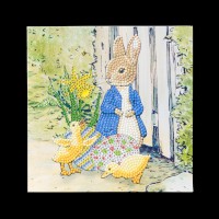 Crystal Art Karte "Peter Rabbit and Chicks" 18x18 cm