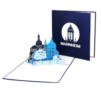 PopUp-Karte mit 3D-Motiv "Mannheim" 15 x 15 cm