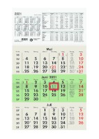 Dreimonatskalender Recycling, 3 Monate/1 Blatt