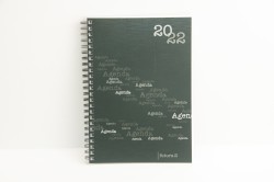 Buchkalender Modell futura 2 für 2022 schwarz, B x H mm: 148 x 208